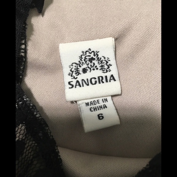 Sangria Lace Black Swiss Dot Contrast Dress 6 - Picture 7 of 8